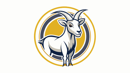 a--goat-icon-in-circle-logo vector illustration