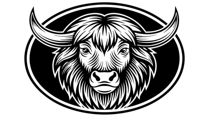 a--yak-icon-in-circle-logo vector illustration