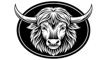 a--yak-icon-in-circle-logo vector illustration