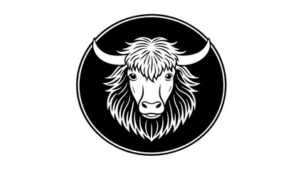 a--yak-icon-in-circle-logo vector illustration