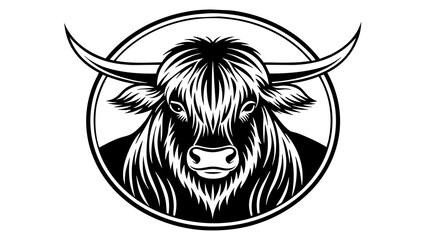 a--yak-icon-in-circle-logo vector illustration