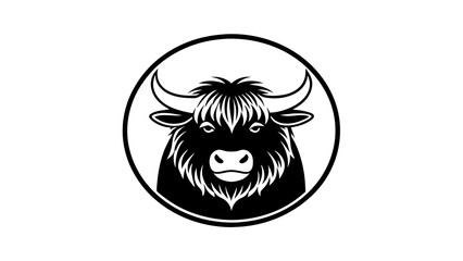 a--yak-icon-in-circle-logo vector illustration