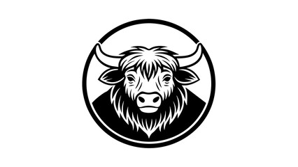 a--yak-icon-in-circle-logo vector illustration