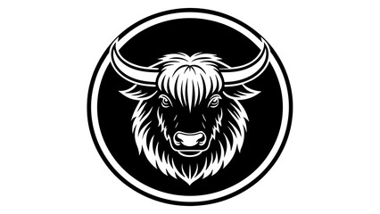a--yak-icon-in-circle-logo vector illustration