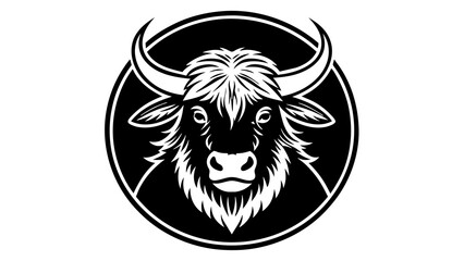 a--yak-icon-in-circle-logo vector illustration