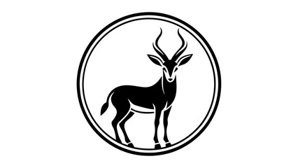 a-picture-of--a--antelope-icon-in-circle-logo 