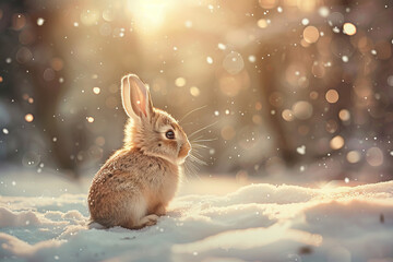 Snowy Forest Bunny