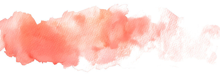Peach and coral gradient watercolor blend on transparent background.