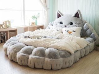 Charming Cat-Shaped Bed: Ideal Choice for Feline Lovers