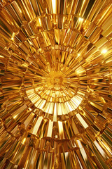 Golden Radiance: Abstract Metallic Artwork