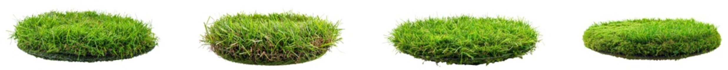 Obraz premium Circular Grass Patch on Transparent