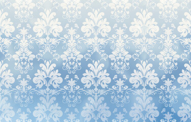 Luxurious Light Blue Damask Texture for Backgrounds