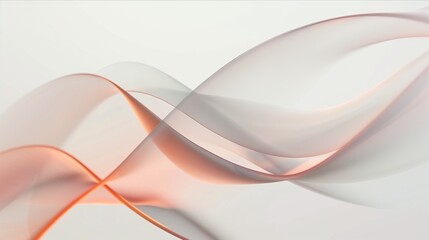 Obraz premium Abstract translucent waves, minimal smooth curves and shapes on a blurred background.