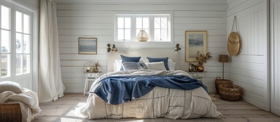 Seaside Cottage Escape A Cozy Bedroom Retreat with Nautical Accents
