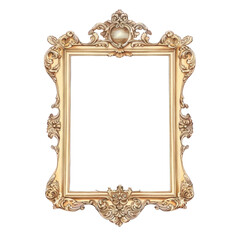 A close up of a gold frame with a pearl in it