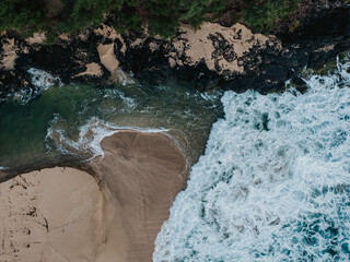Hawaii beach from above
