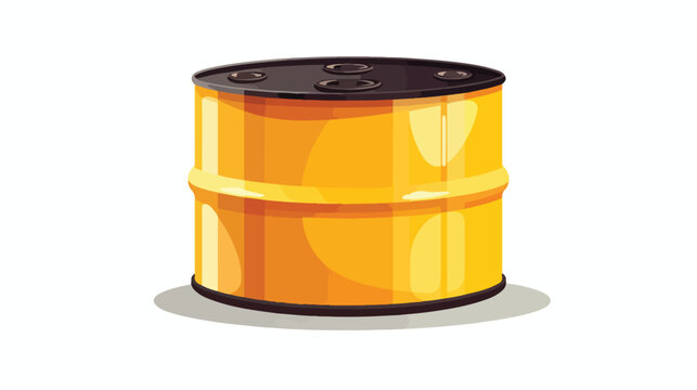 Isolated oil barrel design flat cartoon vactor illu