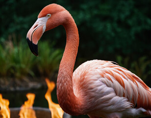 Greater Flamingo (Phoenicopterus roseus) The flamingo is a wading bird in the family Phoenicopteridae, which is the only extant family in the order Phoenicopteriformes