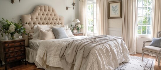 Luxurious and Cozy Boutique Bedroom Exuding Sophistication and Comfort