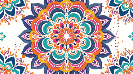 Mandala pattern design on white background illustra