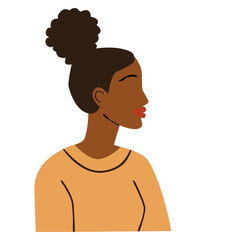 Woman with Afro puff
