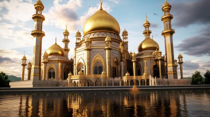 Fototapeta na wymiar Grand Mosque manama city, AI generated
