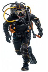 Naklejka premium scuba diver isolated on white