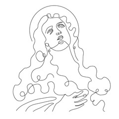 Line art Religion Mary, mother of Jesus