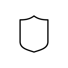 Obraz premium Shield vector vector icon isolated on white background. Protection icon vector. Security vector icon