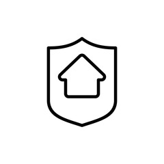 Home insurance icon vector isolated on white background. home protection icon