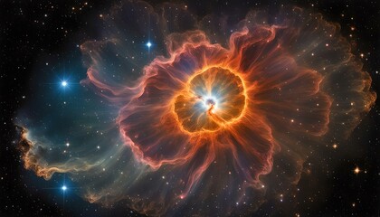 Obraz premium A timelapse of a supernova