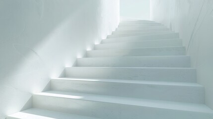 Stairway leading upwards in a bright modern interior