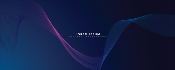Abstract background with glowing wave. Shiny moving lines design element. Modern smooth wavy lines. Futuristic concept. Suit for banner, brochure, cover, website, corporate, flyer