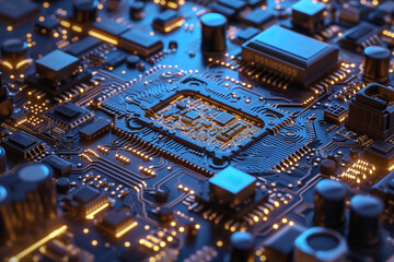 Digital technology circuit board for computer motherboards Generative AI