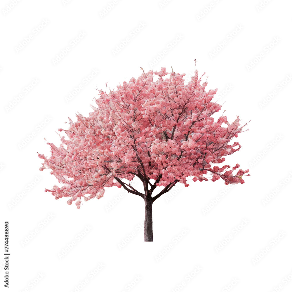 Poster a close up of a pink tree with a transparent background