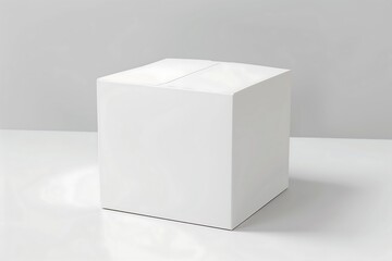 Clean White Box Mockup on Neutral Surface