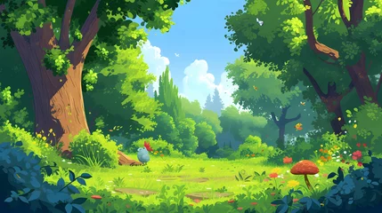 Raamstickers an animation animated scene shows animals on the jungle © hummingbird