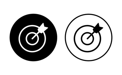 Target icon set. goal icon vector. target marketing icon vector