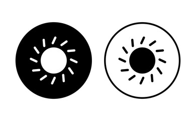 Sun icon set. Brightness Icon vector