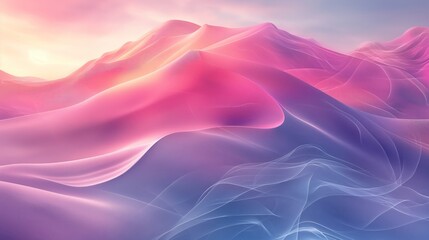 Fototapeta premium abstract background of smooth and wavy pink and blue dunes