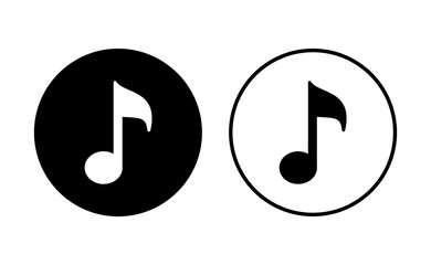 Music icon set. note music icon vector. tone icon