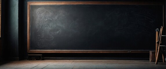 blackboard chalkboard background / classroom learning material / back to school handwriting - obrazy, fototapety, plakaty