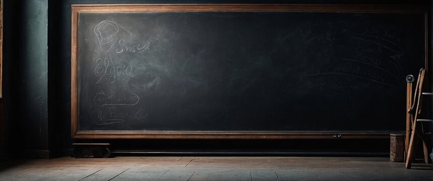 blackboard chalkboard background / classroom learning material / back to school handwriting