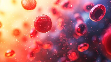 blood cells, medical background, bright colored theme, science and education