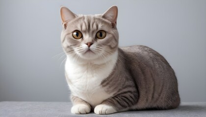 Scottish Straight cat with its straight ears and round face  similar to the Scottish Fold   (1)