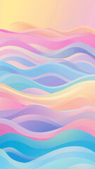 Colorful abstract wavy pattern with pastel hues.