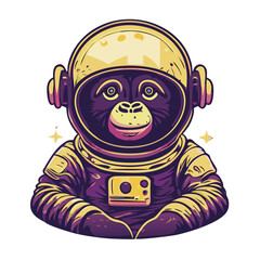 Fototapeta premium Simios astronautas