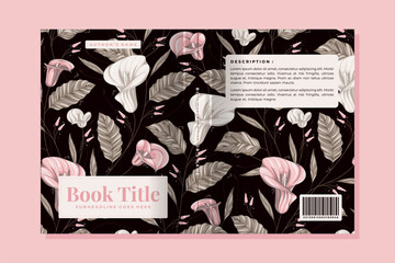 floral book cover vector 14