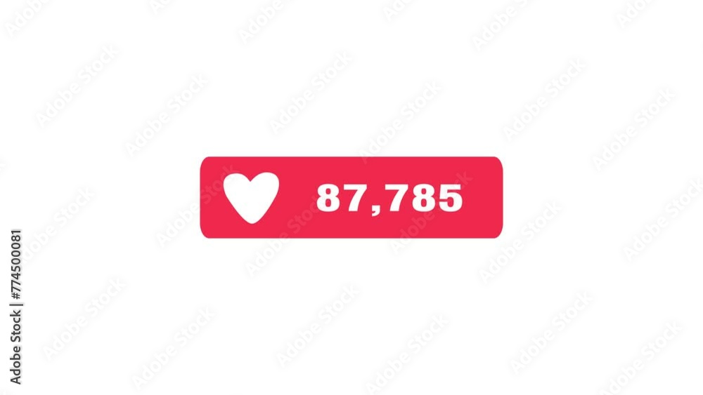 Aufkleber the likes counter has reached one hundred thousand. social network counter displaying numbers counti