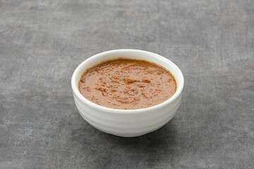 Sambal Kacang or Peanut Sauce served in bowl.
